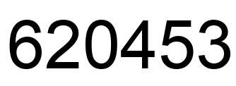 Number 620453 black image