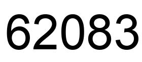 Número 62083 imagen negro