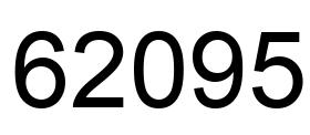 Number 62095 black image