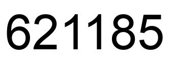 Number 621185 black image