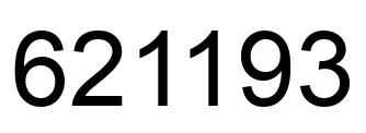 Number 621193 black image