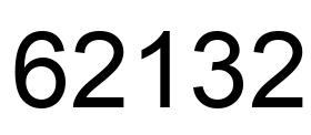 Number 62132 black image