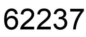 Number 62237 black image