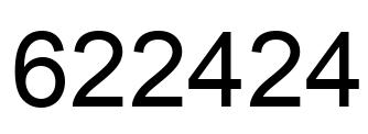 Number 622424 black image
