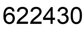 Number 622430 black image