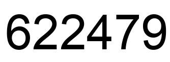 Number 622479 black image