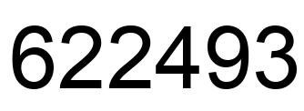 Número 622493 imagen negro