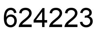 Number 624223 black image