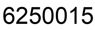 Number 6250015 black image