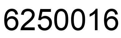 Number 6250016 black image