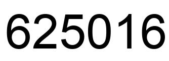 Number 625016 black image