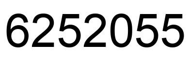 Number 6252055 black image