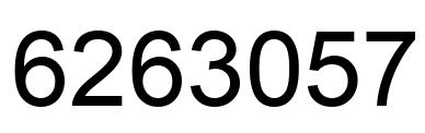 Number 6263057 black image