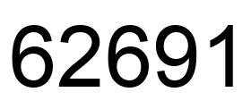 Número 62691 imagen negro