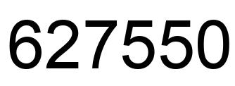 Number 627550 black image