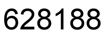 Number 628188 black image