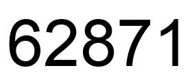 Number 62871 black image