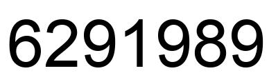 Number 6291989 black image