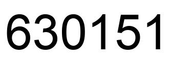 Number 630151 black image