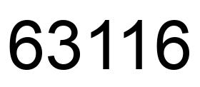 Number 63116 black image