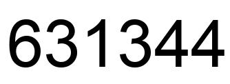 Número 631344 imagen negro