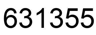 Número 631355 imagen negro