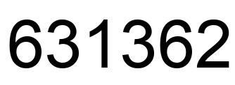 Number 631362 black image