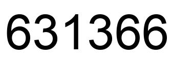Number 631366 black image