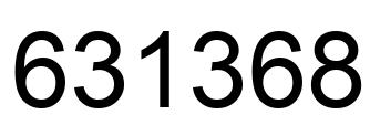 Number 631368 black image