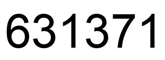 Number 631371 black image