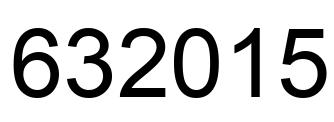 Número 632015 imagen negro