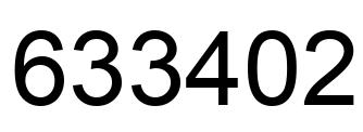 Number 633402 black image