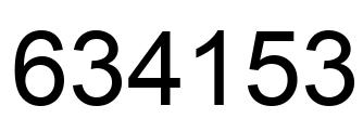 Number 634153 black image