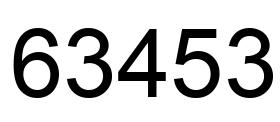 Number 63453 black image
