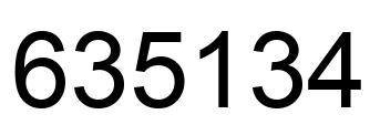 Number 635134 black image