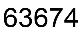 Number 63674 black image
