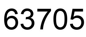 Number 63705 black image