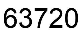 Number 63720 black image
