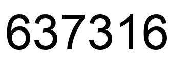 Número 637316 imagen negro