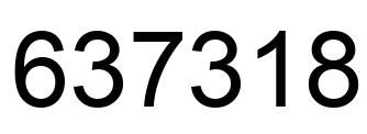 Número 637318 imagen negro