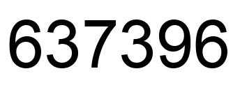 Number 637396 black image