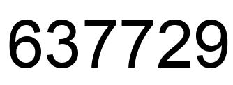 Number 637729 black image