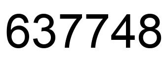 Number 637748 black image