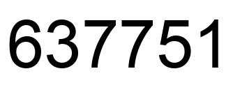 Number 637751 black image
