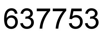 Number 637753 black image