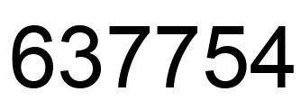 Number 637754 black image