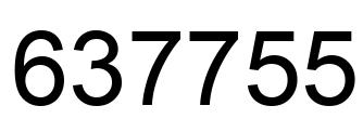 Number 637755 black image