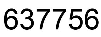 Number 637756 black image