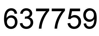 Number 637759 black image
