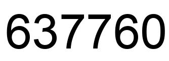 Number 637760 black image